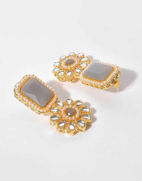 Gold Plated Stone Designer Necklace Set