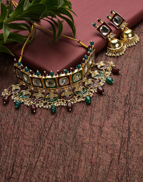 Kundan Gold Plated Necklace Set