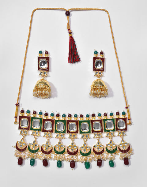 Kundan Gold Plated Necklace Set