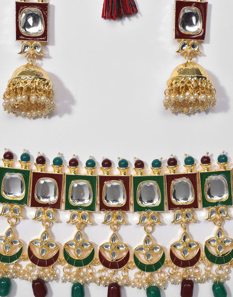 Kundan Gold Plated Necklace Set