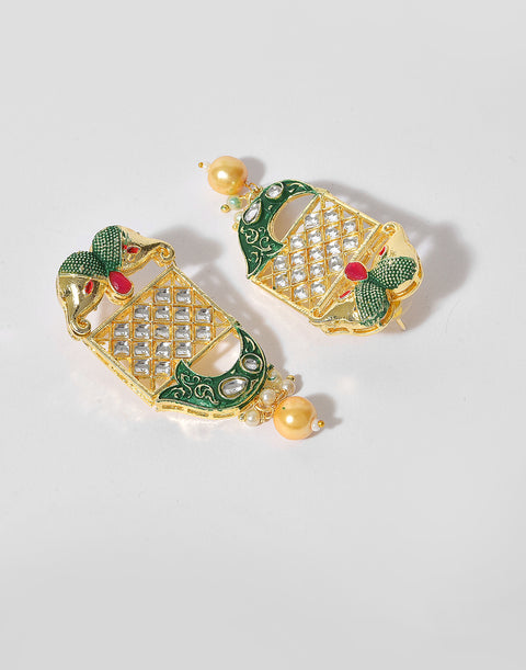 Kundan Meenakari Gold Plated Necklace Set