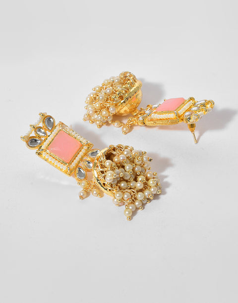 Kundan Pearl Gold Plated Necklace Set