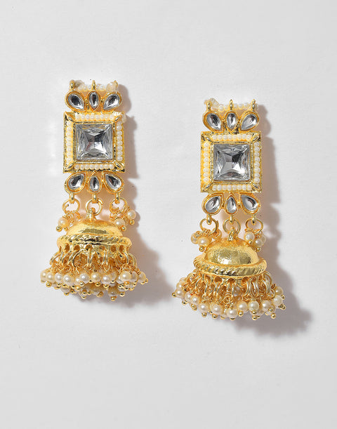 Kundan Pearl Gold Plated Necklace Set