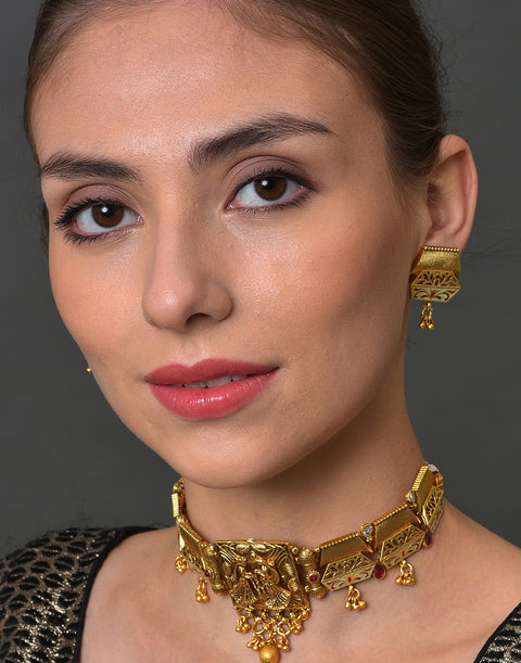 Meenakari Gold Plated Necklace Set