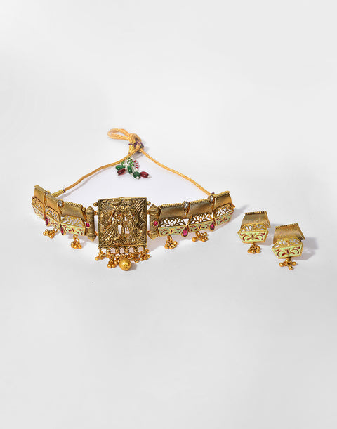 Meenakari Gold Plated Necklace Set