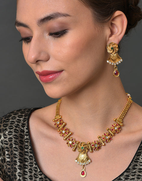 Meenakari Gold Plated Necklace Set