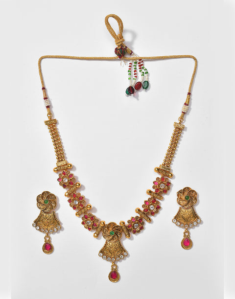 Meenakari Gold Plated Necklace Set