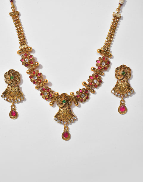 Meenakari Gold Plated Necklace Set