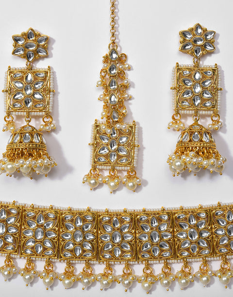 Kundan Gold Plated Necklace Set