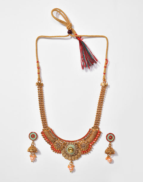 Meenakari Gold Plated Necklace Set