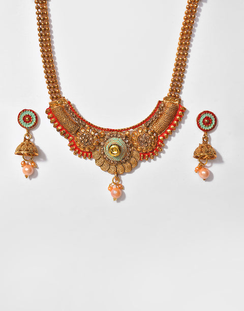 Meenakari Gold Plated Necklace Set