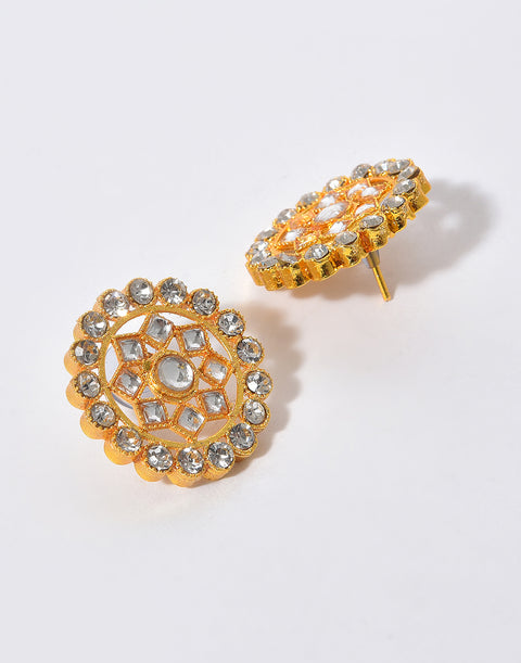 Gold Plated Designer Stone Necklace Set