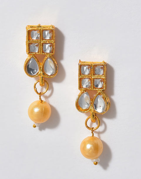 Gold Plated Designer Stone Necklace