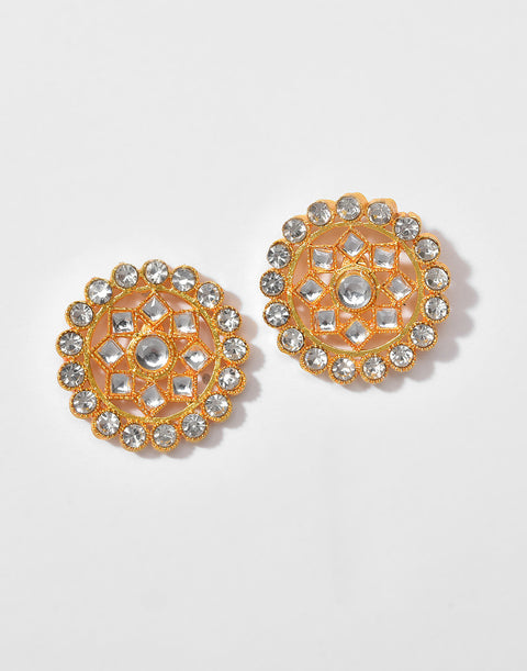 Gold Plated Designer Stone Necklace Set