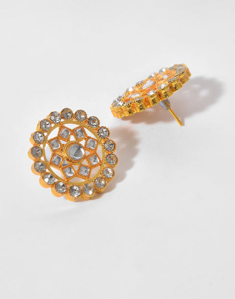 Gold Plated Designer Stone Necklace Set