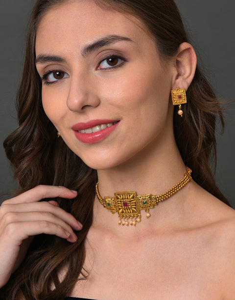Meenakari Gold Plated Necklace