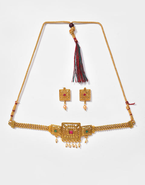 Meenakari Gold Plated Necklace