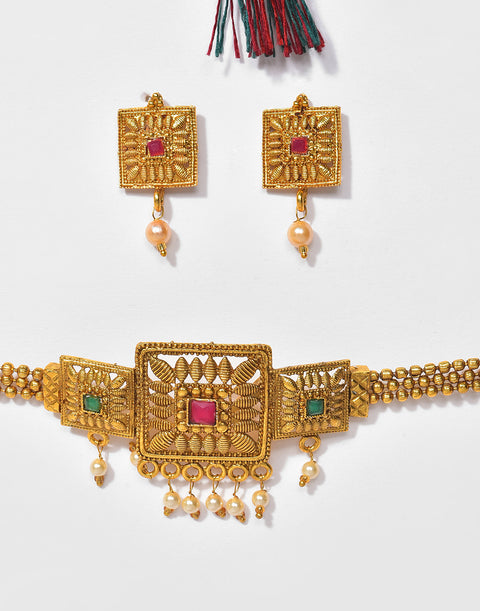 Meenakari Gold Plated Necklace