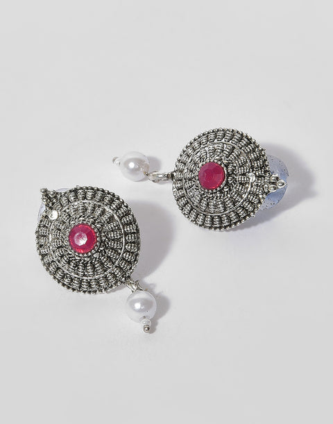 Meenakari Silver Plated Necklace