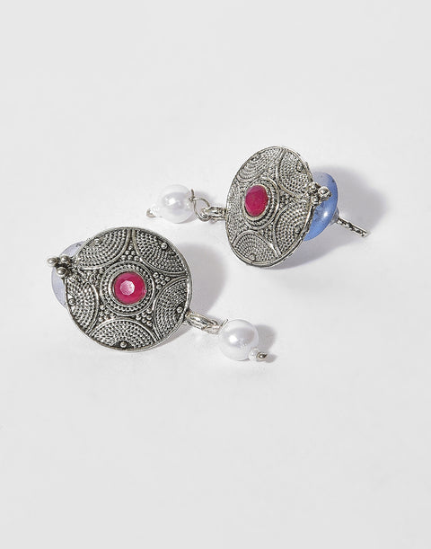 Meenakari Silver Plated Necklace
