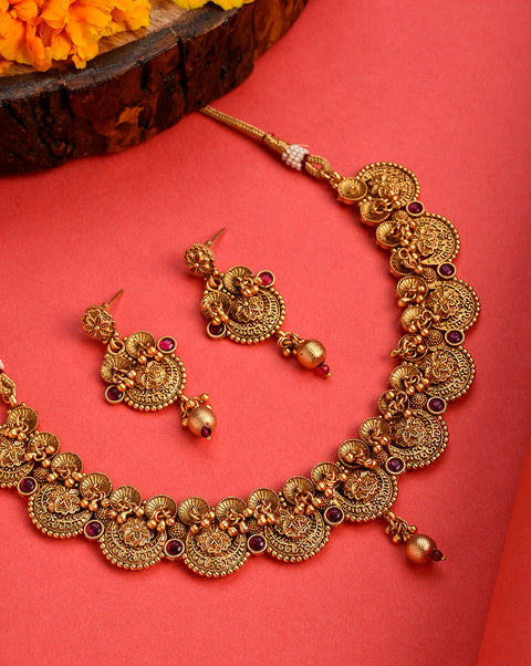 Gold-Plated Contemporary Jewellery Set