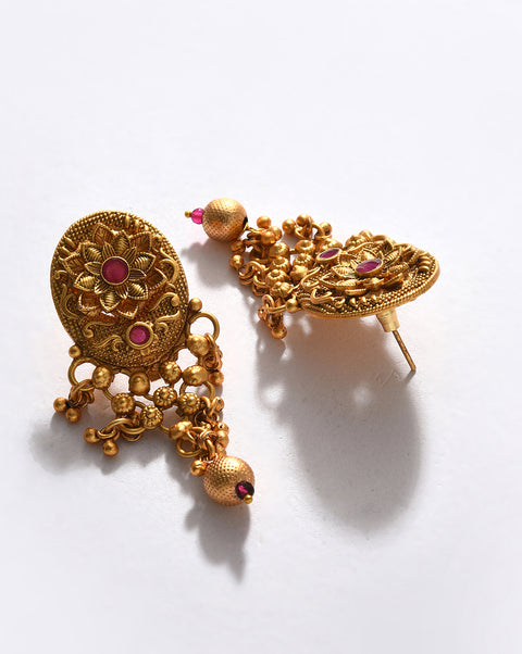 Gold-Plated Contemporary Jewellery Set