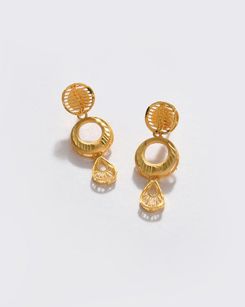 Gold-Plated Contemporary Jewellery Set