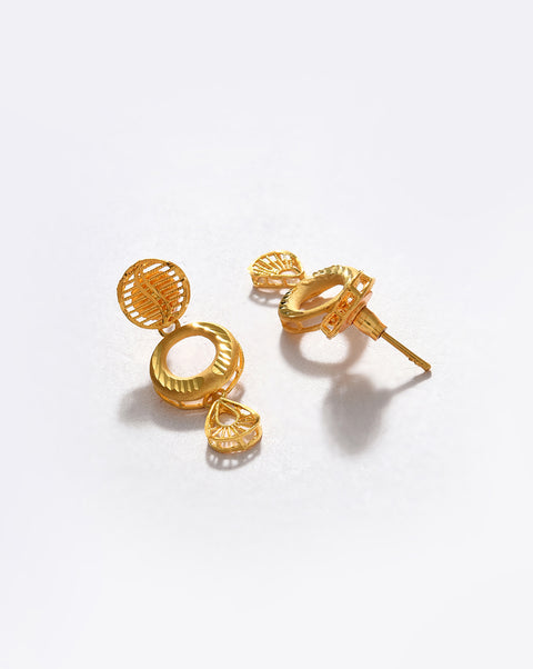 Gold-Plated Contemporary Jewellery Set