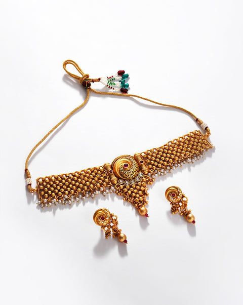 Meenakari Gold Plated Necklace Set