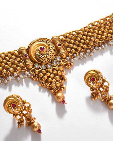 Meenakari Gold Plated Necklace Set