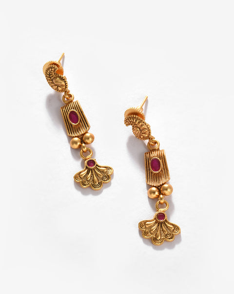 Gold-Plated Contemporary Jewellery Set