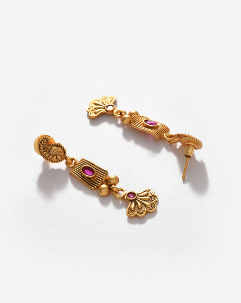 Gold-Plated Contemporary Jewellery Set