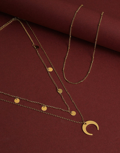 Pack of 3 Gold Plated Designer Pendant