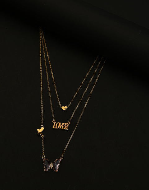 Pack of 3 Gold Plated Designer Pendant