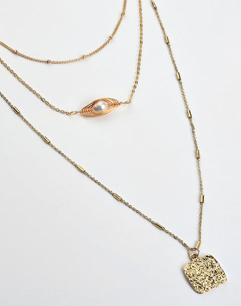 Pack of 3 Gold Plated Designer Pendant