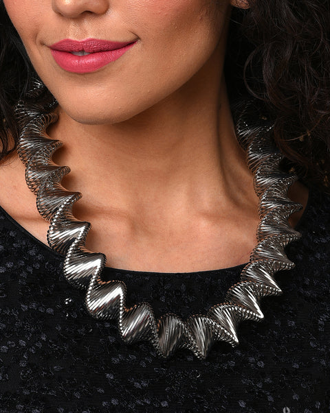 Silver Plated Designer Choker Necklace