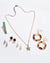 Gold Plated Designer Stone Necklace, Hair Pin and Earring Set