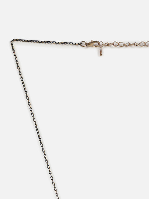 Silver Plated Designer Stone Necklace Set