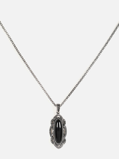Silver Plated Designer Stone Necklace