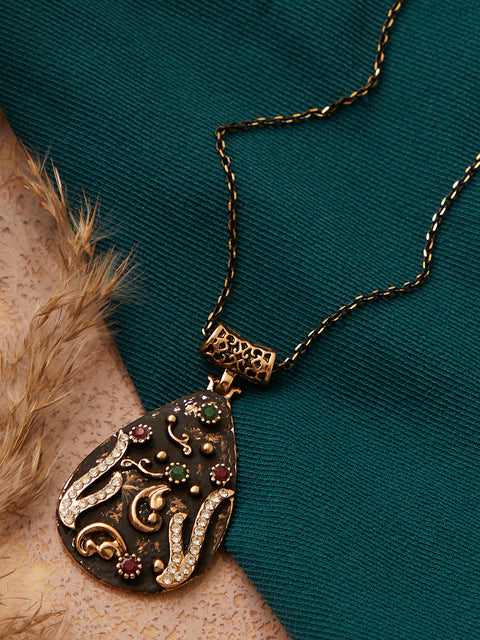 Gold Plated Designer Stone Necklace