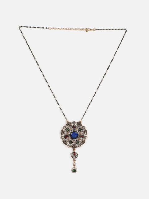 Gold Plated Designer Stone Necklace