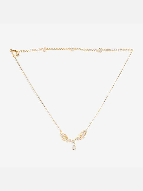 Gold Plated Designer Stone Necklace