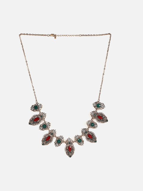 Gold Plated Designer Stone Necklace