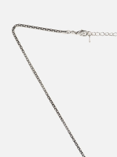 Silver Plated Designer Stone Necklace