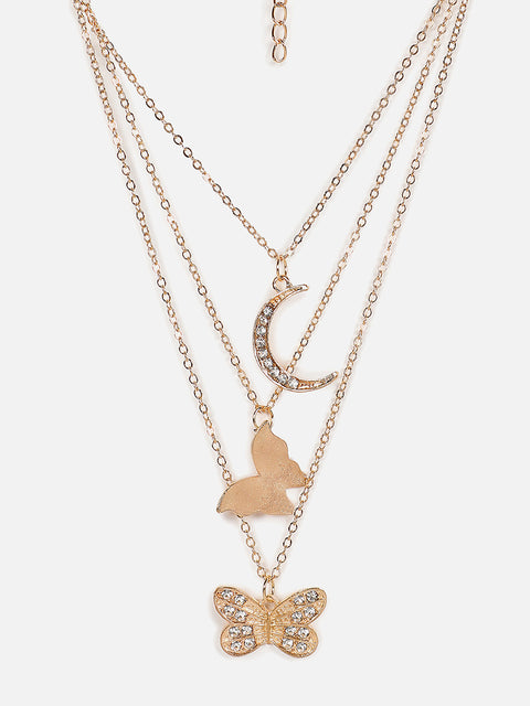 Gold Plated Designer Stone Necklace