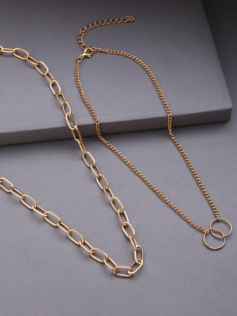 Pack of 2 Gold Plated Designer chain