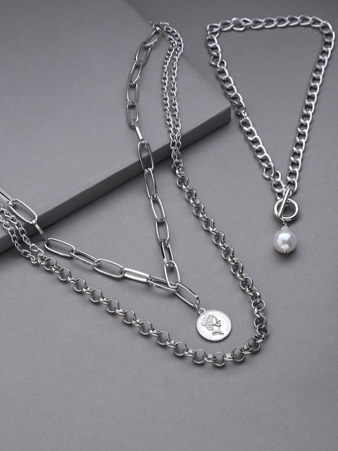 Pack of 3 Pearl Embellished Chains