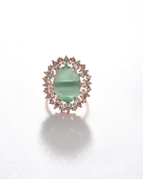 Gold-Plated Stone Ring