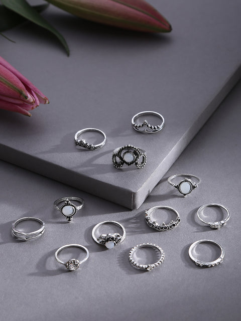 Pack of 9 Oxidised Ring