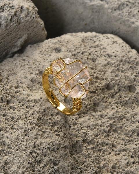 Gold Plated Designer Stone Ring